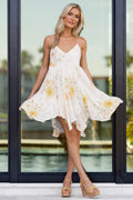 A Reason To Smile Ivory Multi Floral Print Rayon Mini Dress