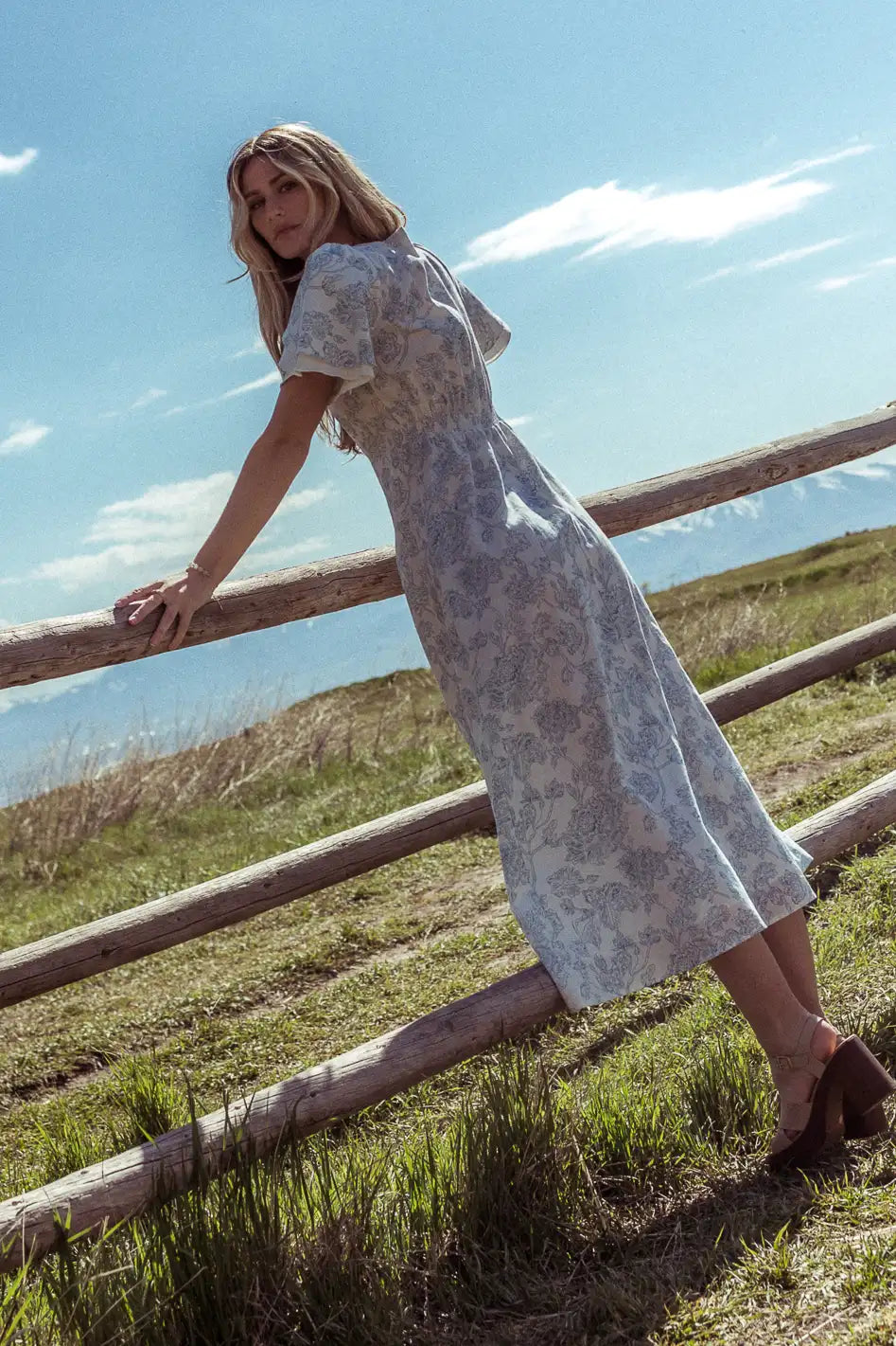 Bethie Petal Sleeve Maxi Dress
