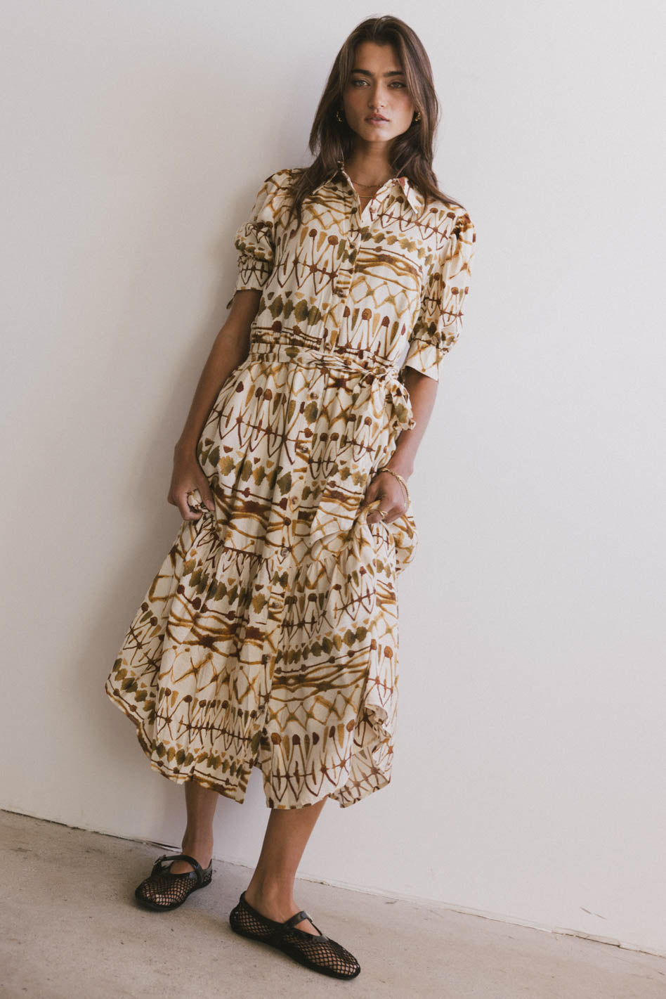 Tamara Abstract Midi Dress - FINAL SALE