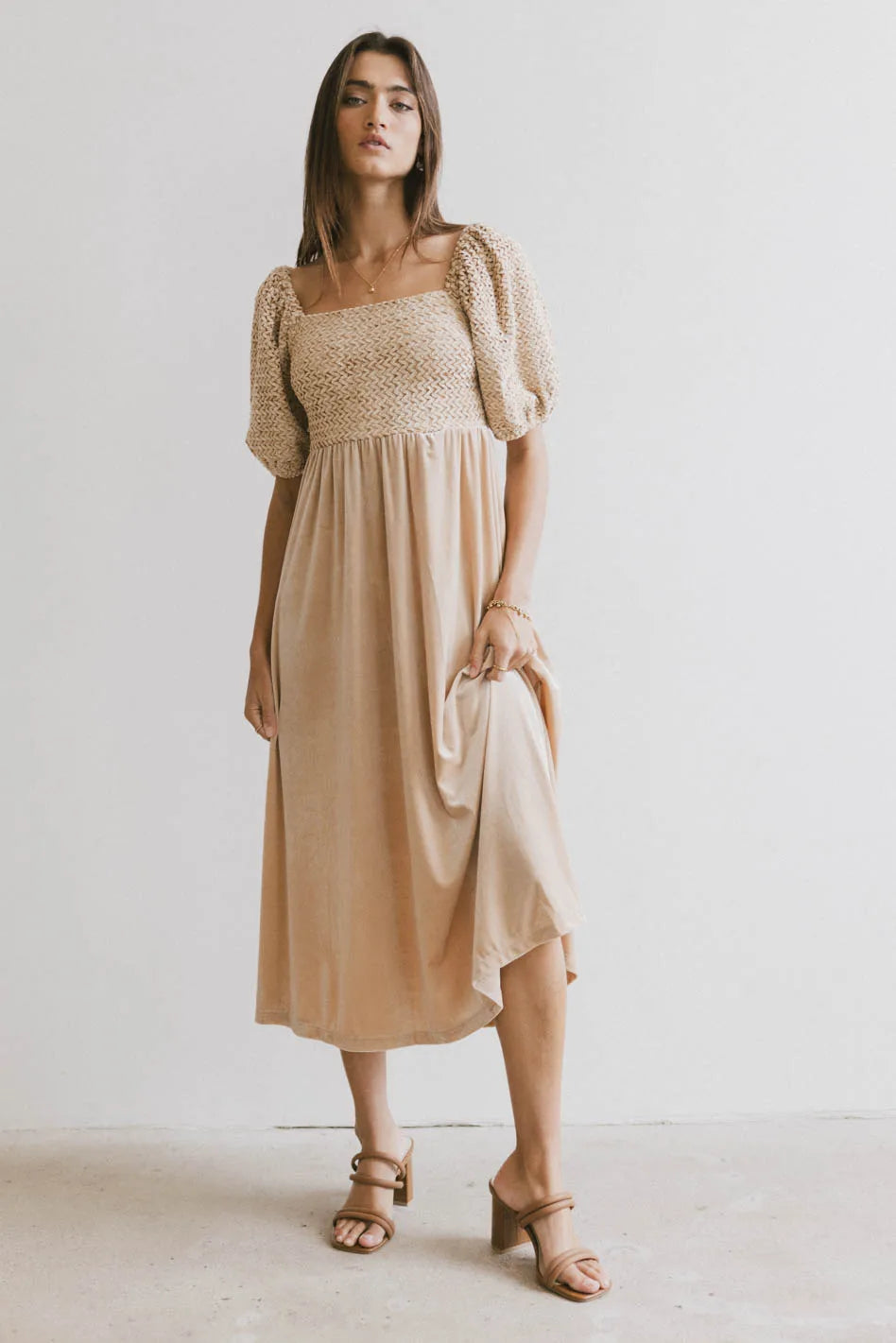 Callista Velvet Midi Dress - FINAL SALE