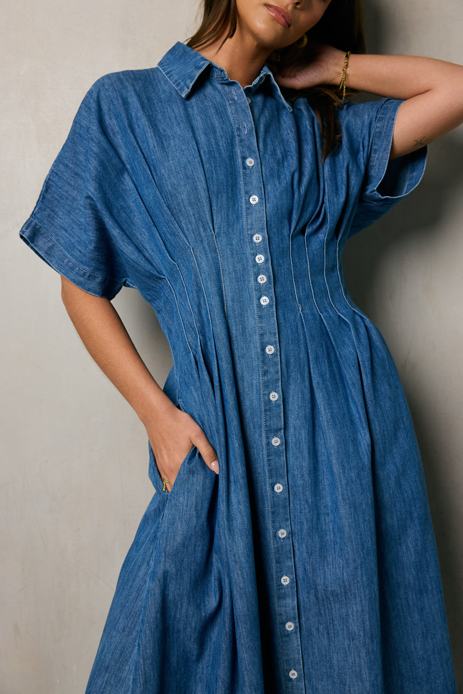 Kolby Button Front Maxi Dress