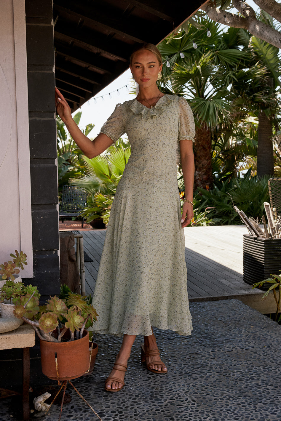 Saige Ruffled Maxi Dress - FINAL SALE