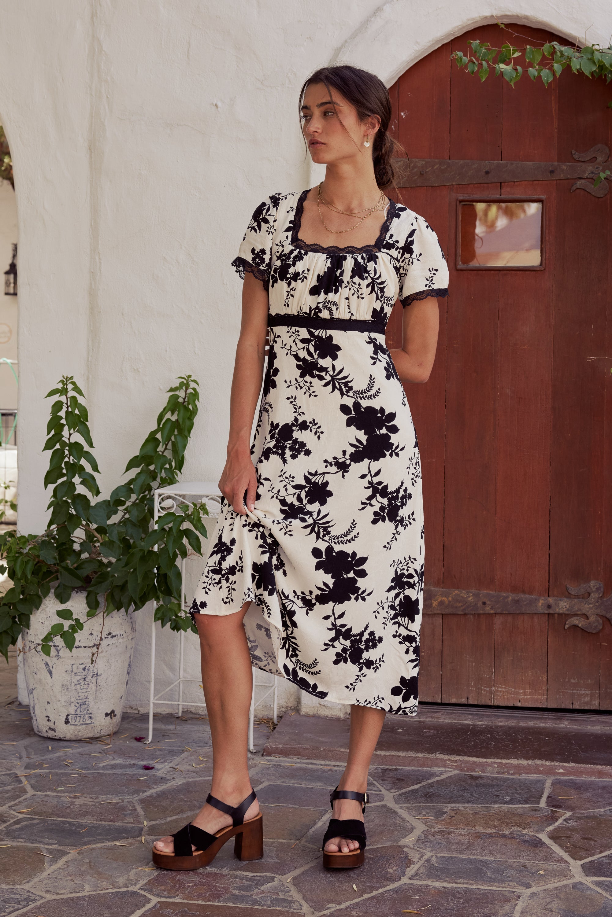 Arian Floral Midi Dress