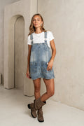 Koa Denim Mini Dress in Light Wash