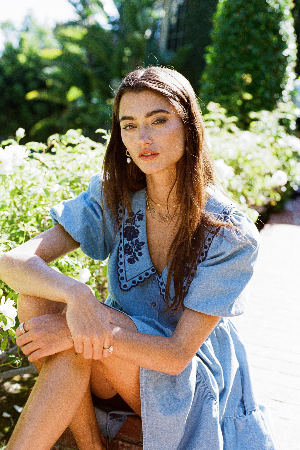 River Embroidered Mini Dress