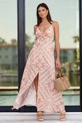 Hibiscus Hideaway Rose Pink Floral Maxi Dress