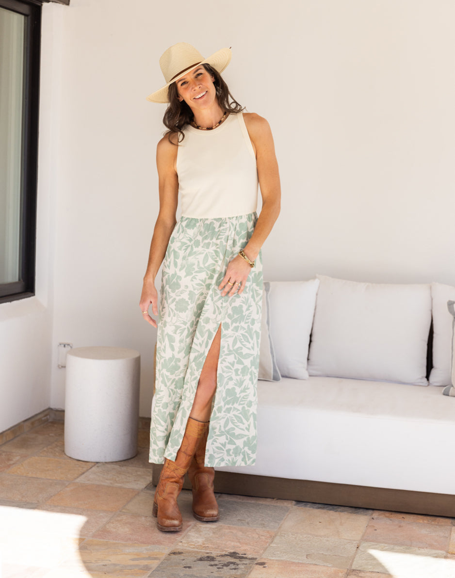 Lark Linen Dress: Haze Mezcal