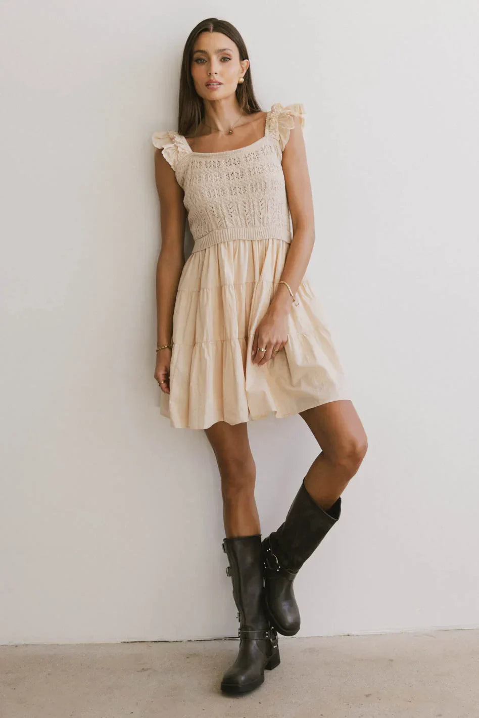 Lindie Knit Bodice Mini Dress - FINAL SALE