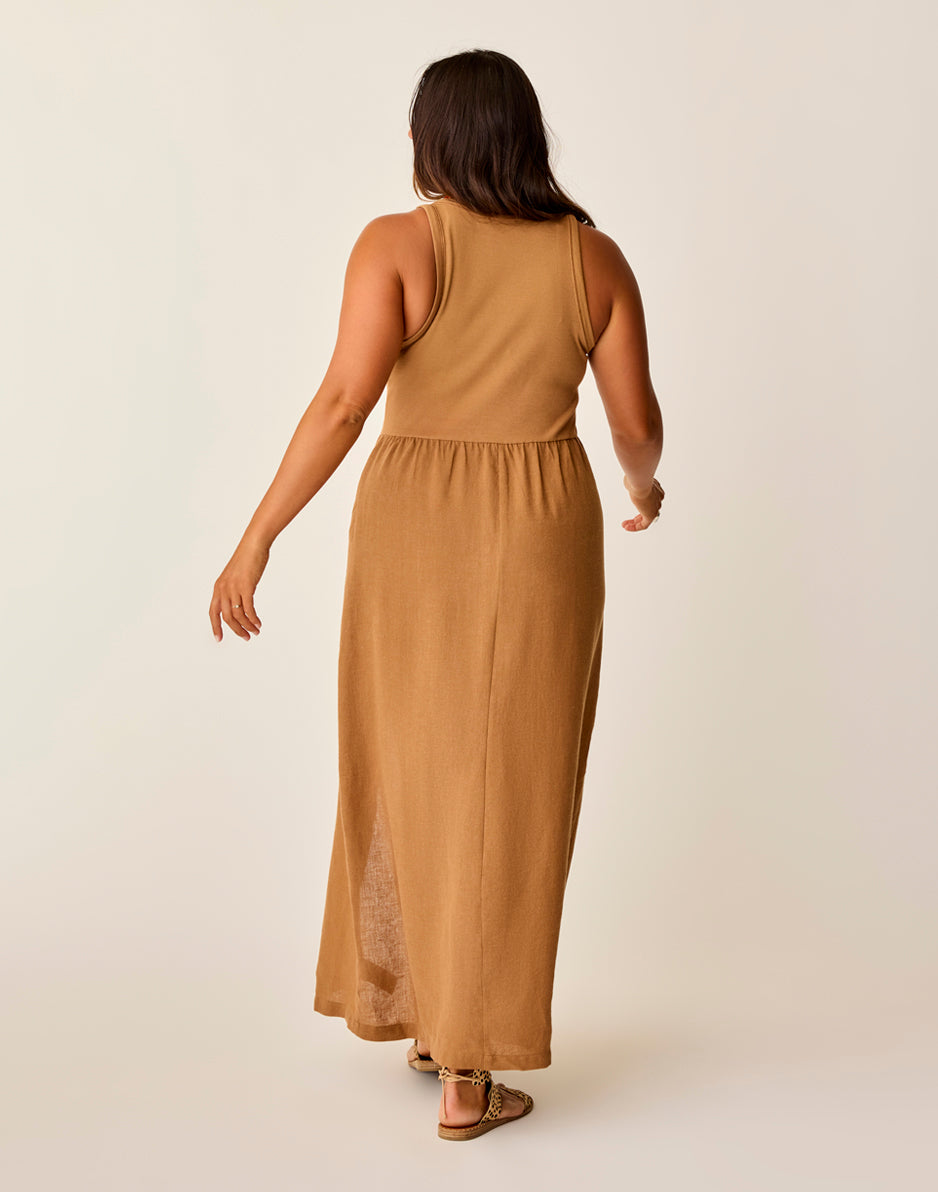 Lark Linen Dress: Rum Chambray