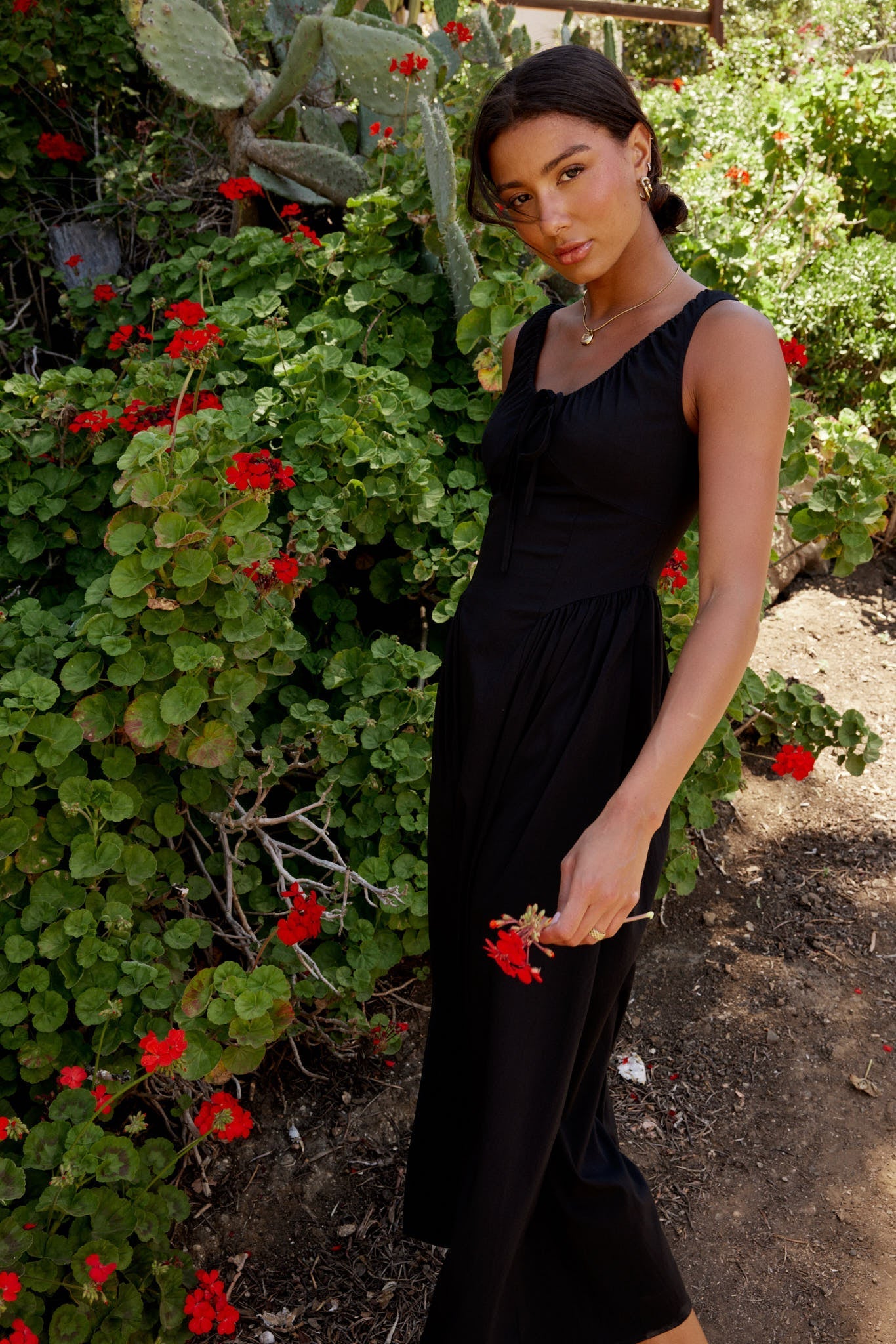 Barrett Midi Dress in Black